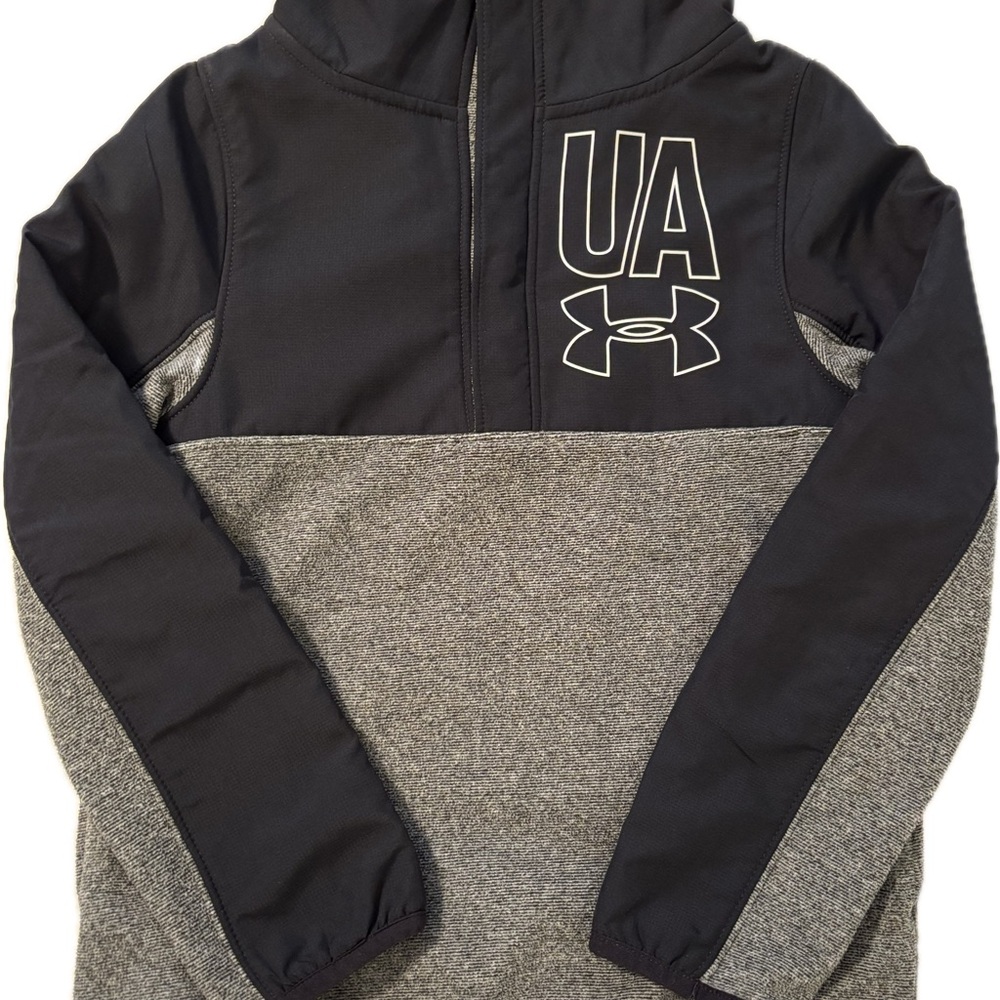 Boys Under Armour Black and Gray Hoodie